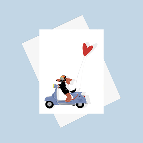 Gilmore the Dachshund greeting card